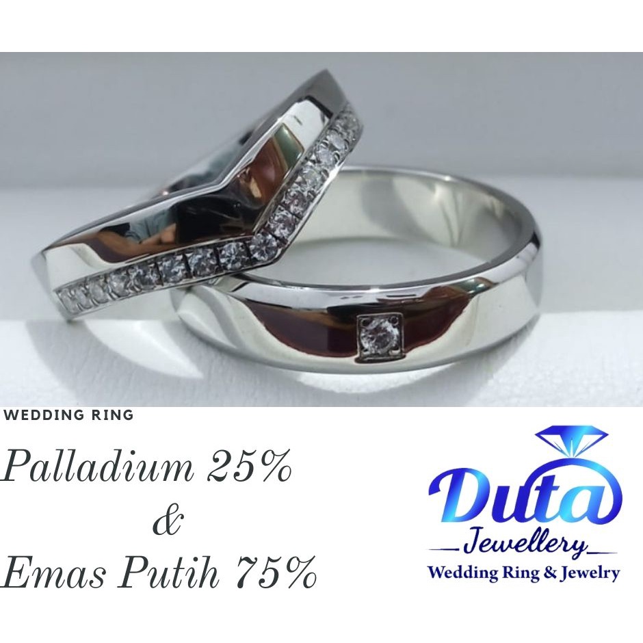Cincin Kawin Emas Putih Cincin Palladium Cincin Nikah Cincin Tunangan Cincin Couple