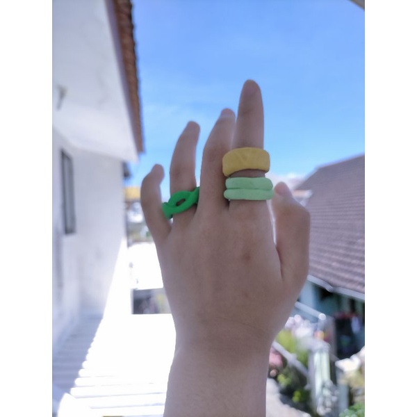 Clay Ring 1 set / CHUNKY RING / Aesthetic ring / cincin | NOBLE Aesthetic Wear | #3
