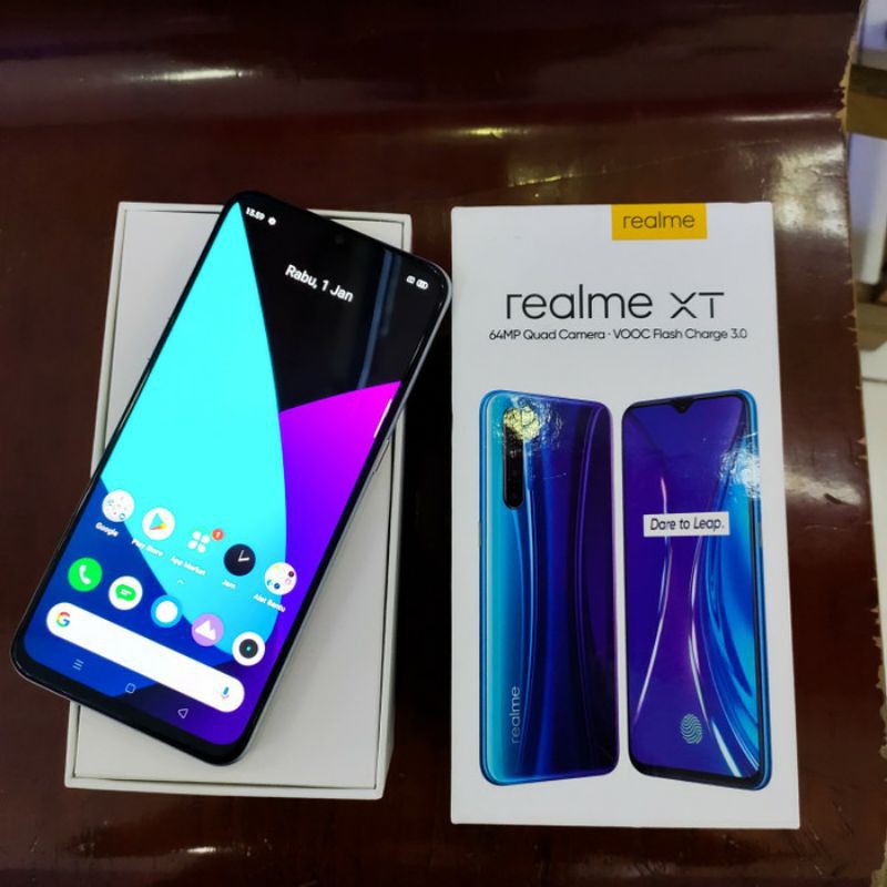 Handphone Realme XT 8/128 bekas/second Fullset Murah