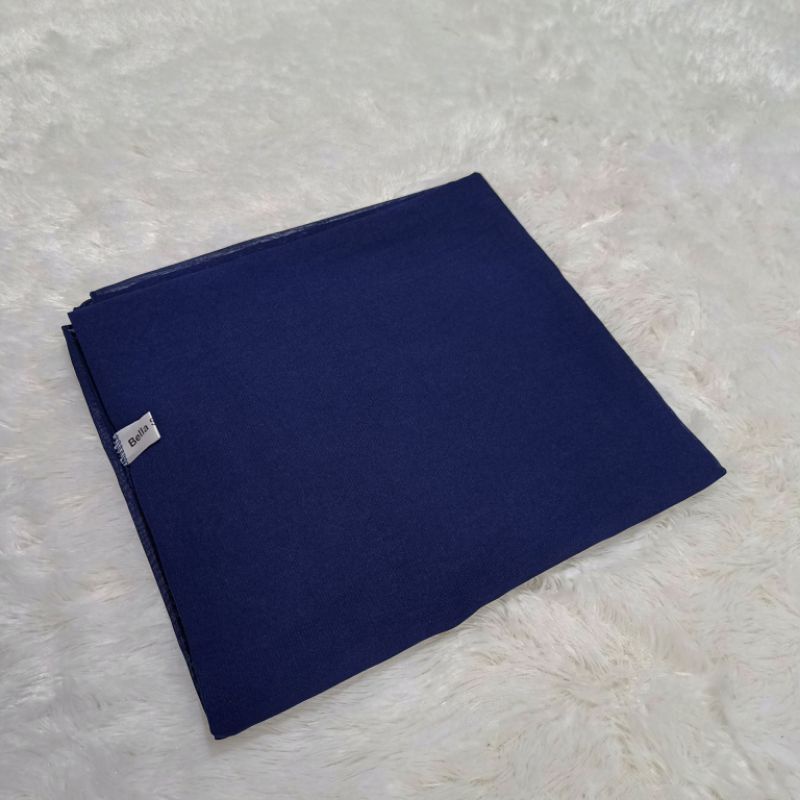 Jilbab Bella Square Laser Cut Original Polycotton PREMIUM Kerudung Segi Empat-Neci NAVY