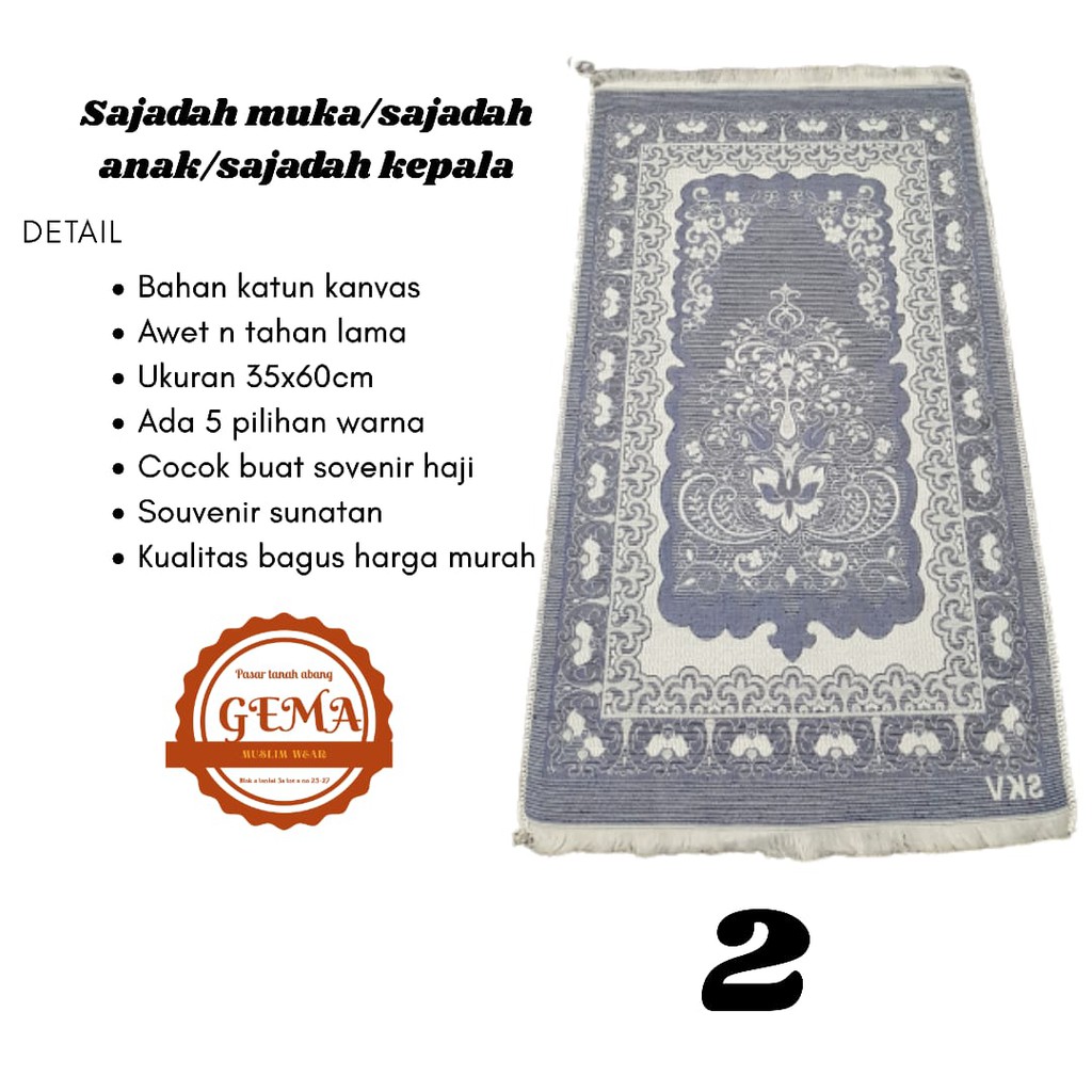 grosir sajadah muka warna soft isi/harga 20 pcs