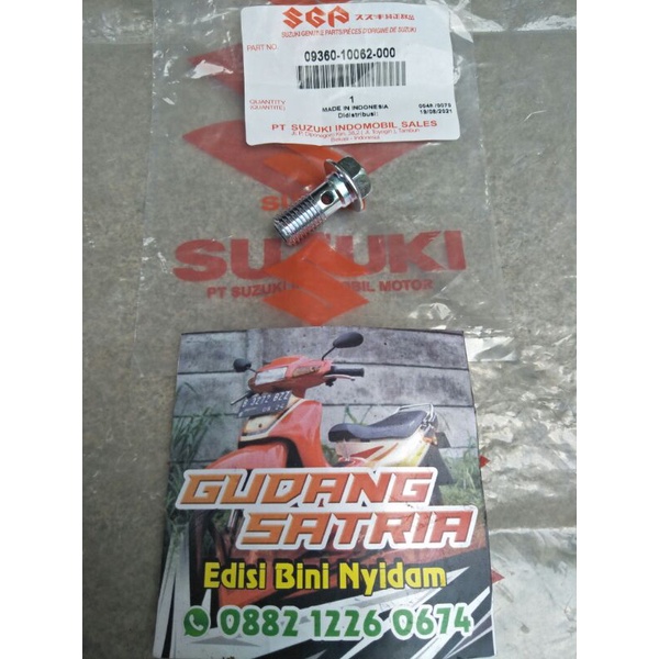 Bolt brake fluid baut selang master rem depan belakang suzuki satria,smash,shogun ori sgp