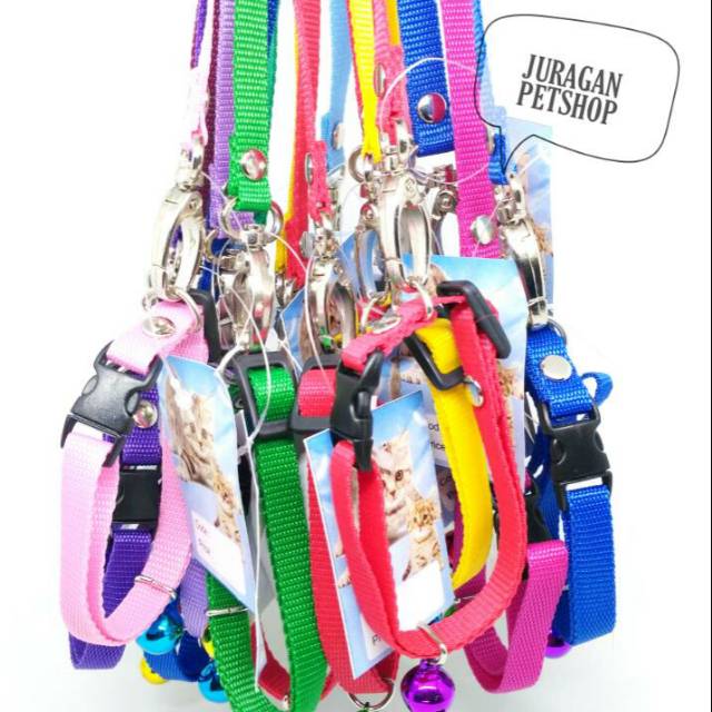 TALI TUNTUN BERWARNA | Tali Tuntun Lonceng Berwarna | Tali Kucing/Anjing