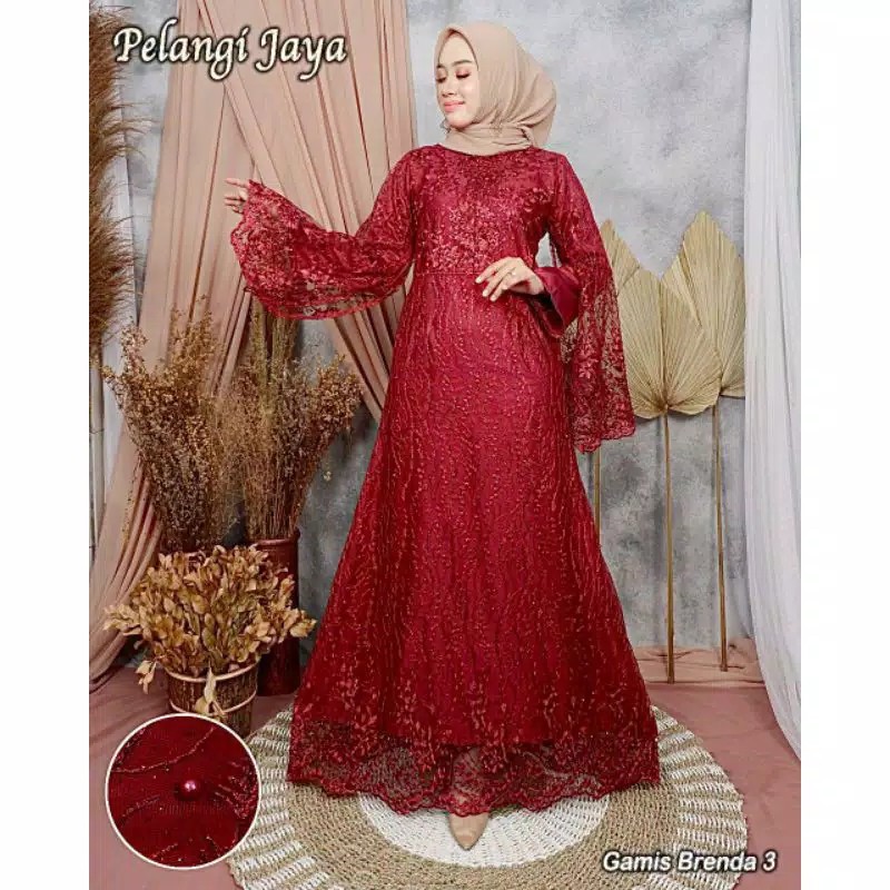 FASHION MUSLIM > BAJU GAMIS WANITA > GAMIS BRENDA BY PELANGI JAYA