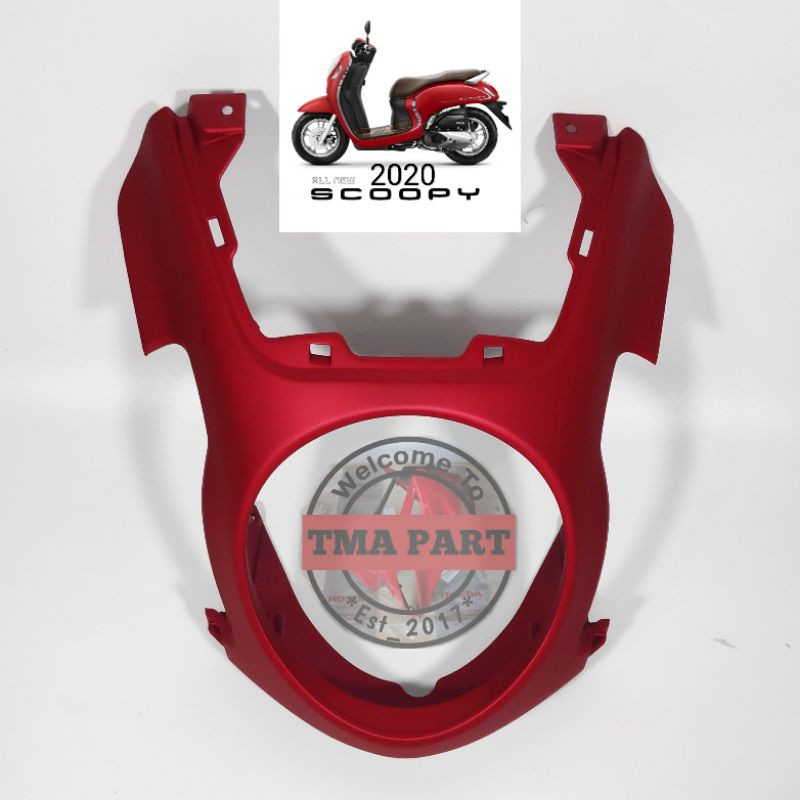 Cover center tutup lampu belakang scoopy fi esp 2020 K2F merah doff dof dop