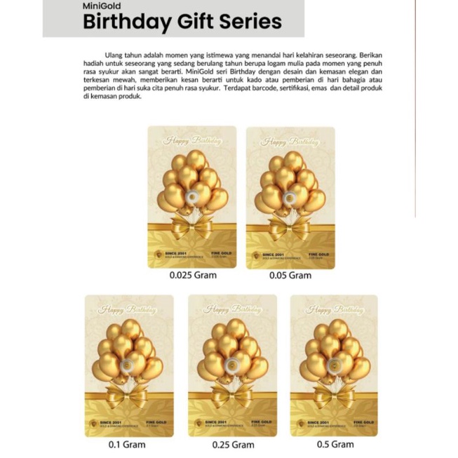 Gift Series HBD Mini Gold