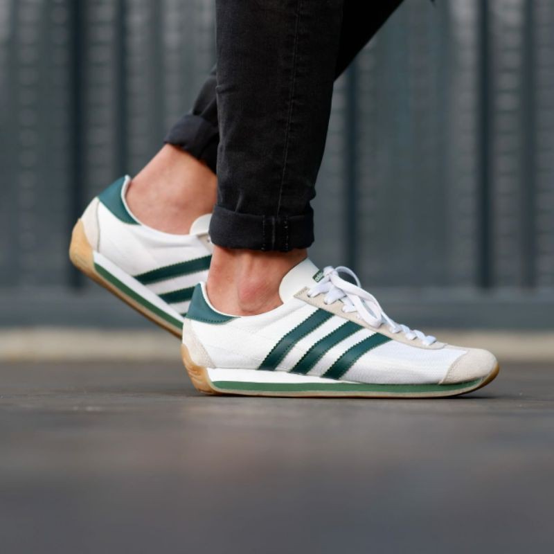Adidas Country Og White Green Original Shopee Indonesia