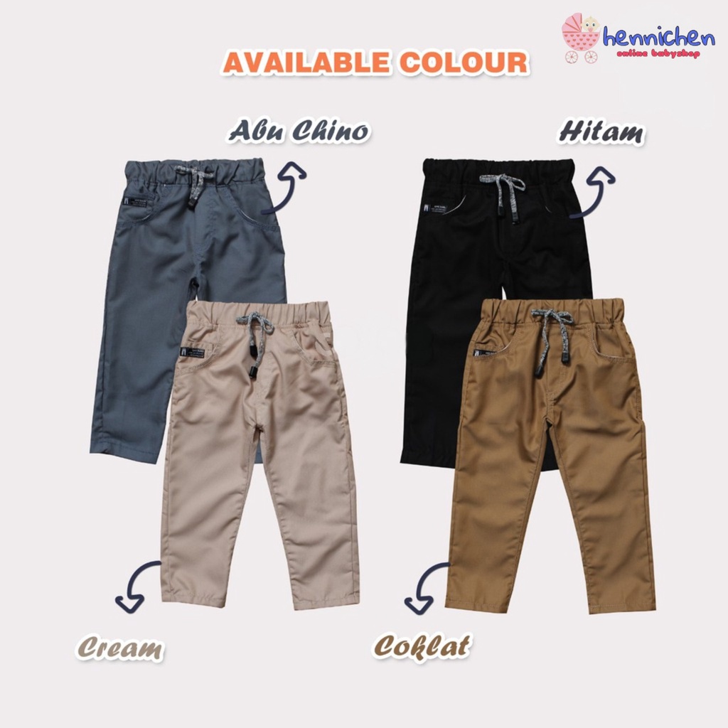 CELANA CHINO ANAK CELANA PANJANG ANAK PREMIUM IGNATIUS UNISEX 1-6 TAHUN OVIKIDS