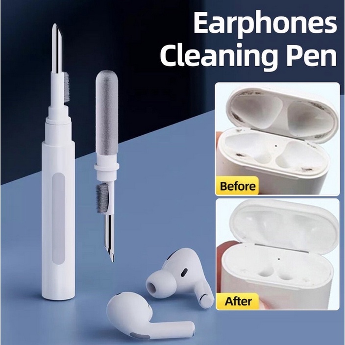 A109 ALAT PEMBERSIH AIRPODS iphone smartphone handphone hp phone kabel aksesoris aksesories pembersih kotoran kotor earphone headphone headset earbuds cleaning pen wireless inpods brush pen cover plastic accessories charging