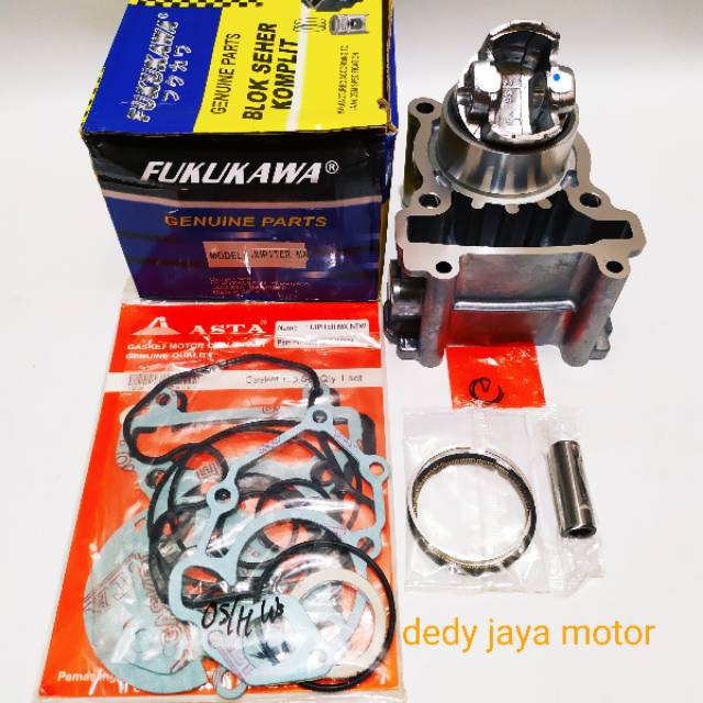 Blok seher komplit + paking top set jupiter mx, jupiter mx new original fukukawa genuine parts