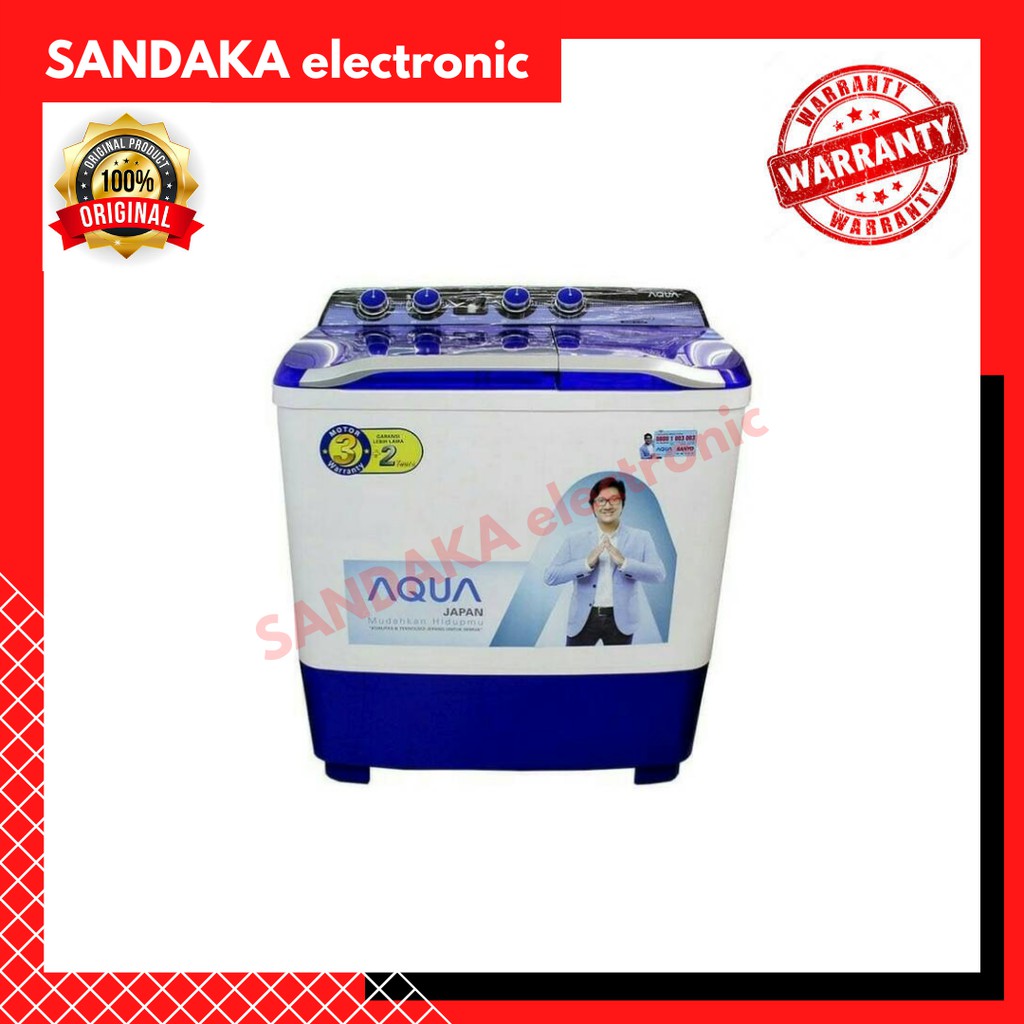 Mesin Cuci Aqua QW 1080 XT - MESIN CUCI AQUA SANYO 2 TABUNG QW 1080XT 1080 XT 10KG JAPAN