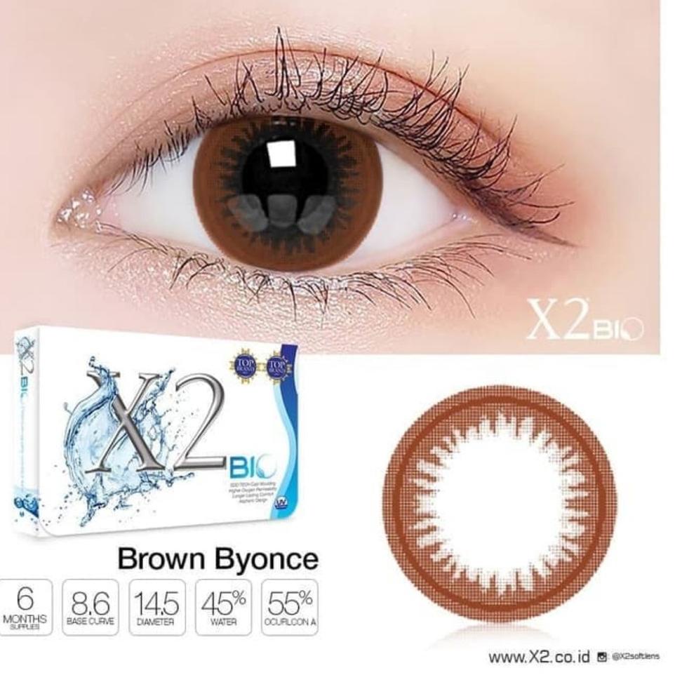 [KODE BARANG AC47Y] SOFTLENS X2 BIO BROWN MINUS -0.50 sd -10.00