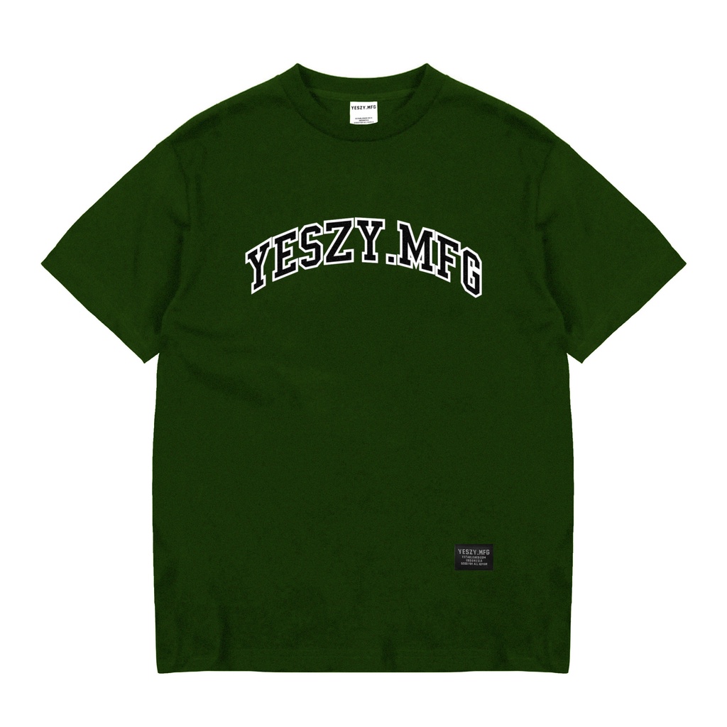 YESZY.MFG Tshirt Forest Green Almighty F Black White