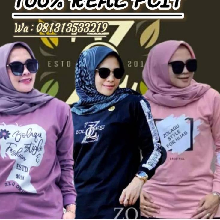 HDRH D) kaos wanita lengan panjang zolaqu/kaos wanita zolaqu ori  2021/kaos wanita zolaqu panjang/ka