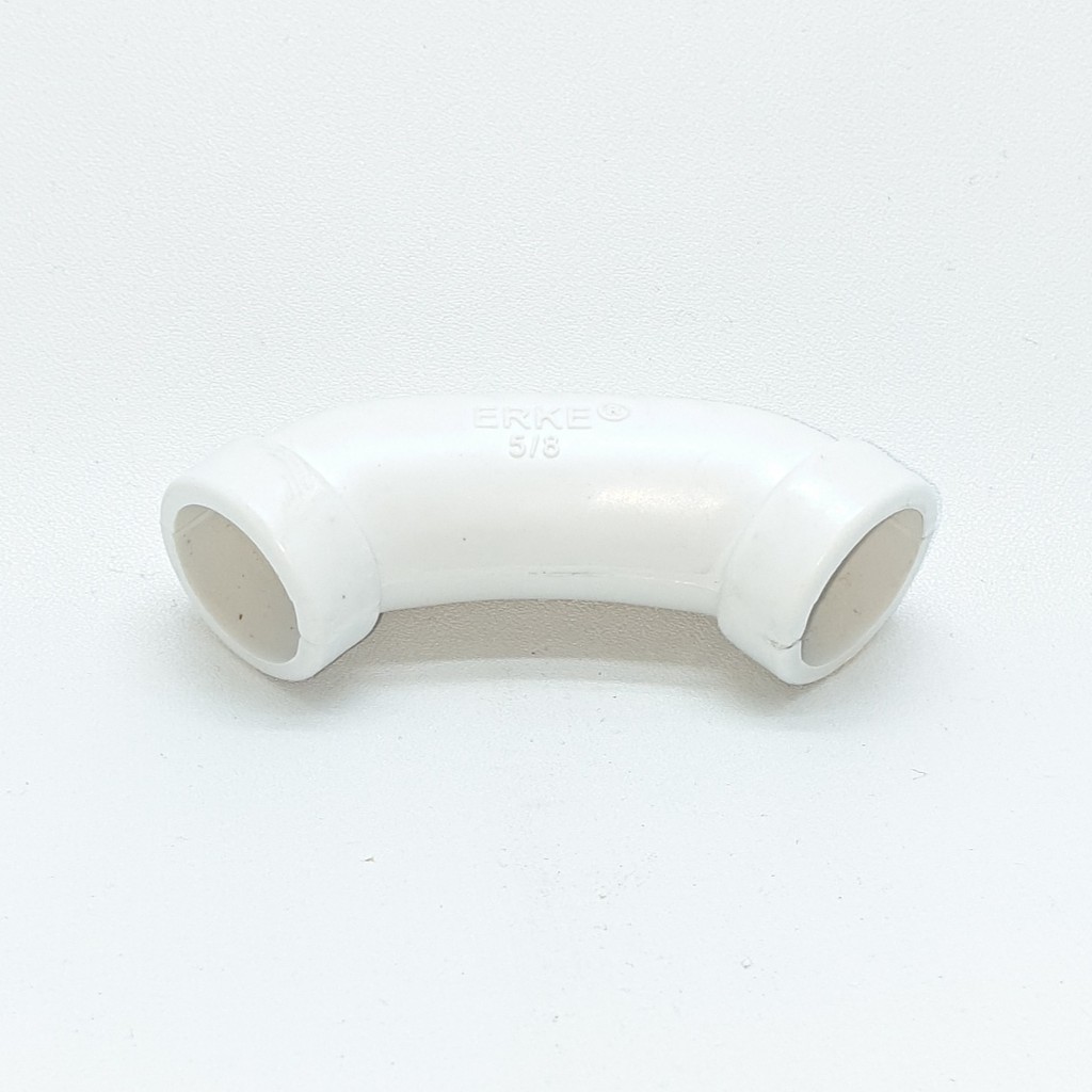 @100 Pcs (1 Plastik) 5/8&quot; EK Premium Elbow Pipa Listrik 5/8&quot; Putih Leher PANJANG ANGSA / Knee Keni Lbow