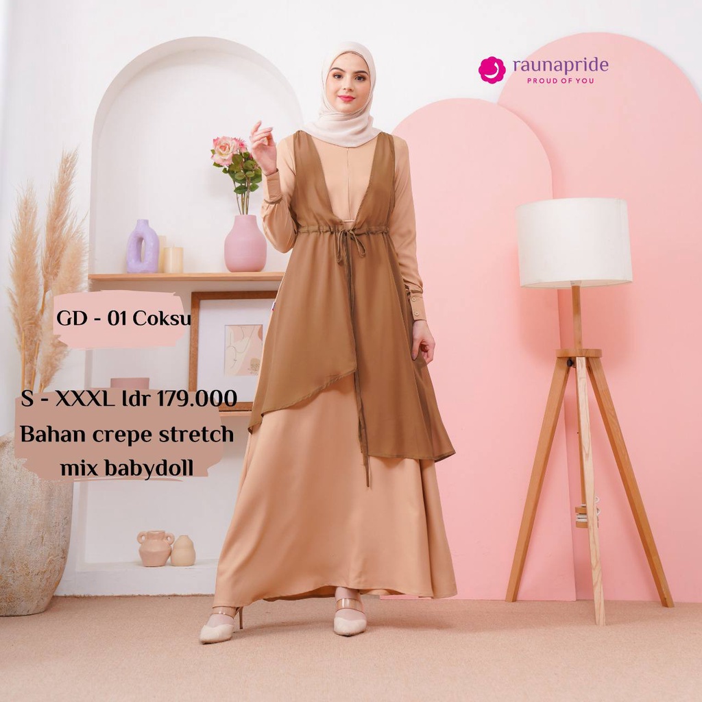 Gamis Rauna Terbaru / GD 01 / Fashion Muslim