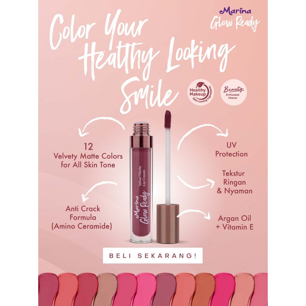 Marina Glow Ready Velvet Matte Lip Cream
