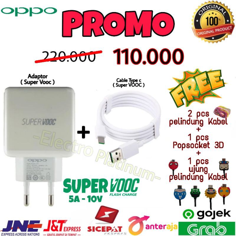 ORIGINAL Charger Casan OPPO Super Fast Charging 5A Super VooC Type C