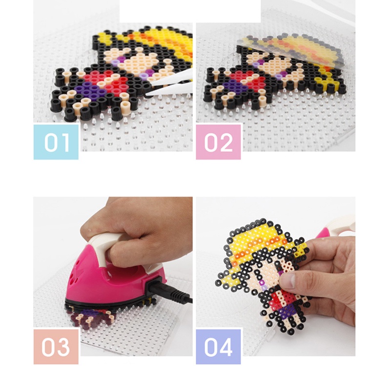 Fuse Beads Kit 5.5MM Craft Perler Beads Set Kreatif Pendidikan Mainan DIY dengan Aksesoris