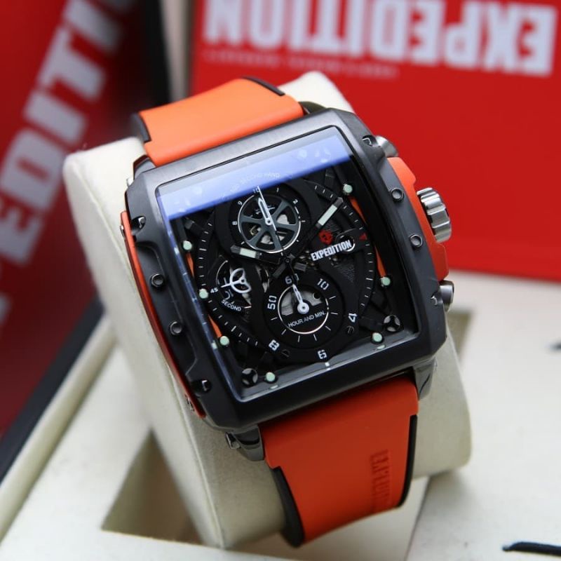 Jam Tangan Expedition E6811 M Orange / Black Original
