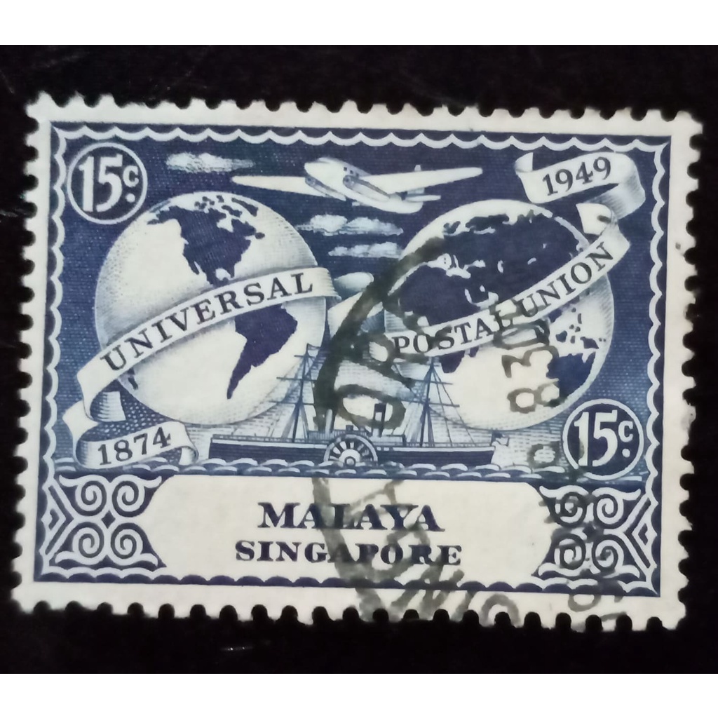 Perangko Malaya Singapore/ Malaya-Singapura 15c Tahun 1949
