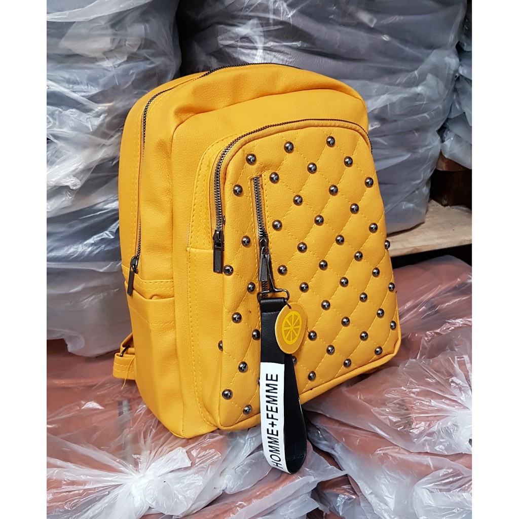 TAS BACKPACK STYLISH LEMON STUDE SINTETIS