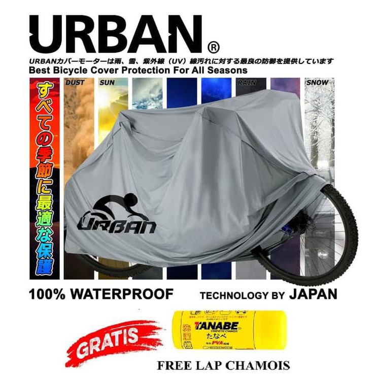 Produk Unggulan] Sarung Sepeda Bicycle Cover Waterproof Urban Santa Cruz United Bike - All Silver