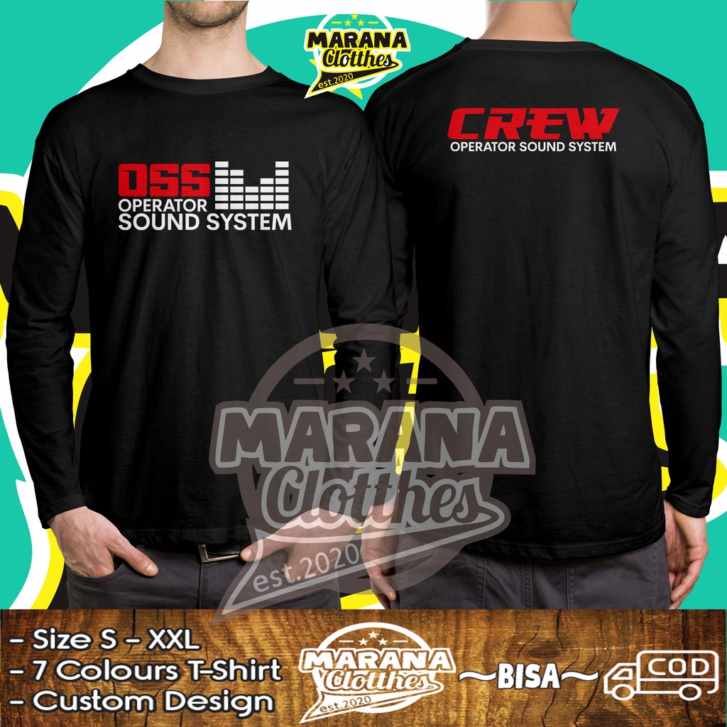 Kaos Audio OSS Operator Sound System OSS Crew Lengan Panjang Baju Musik