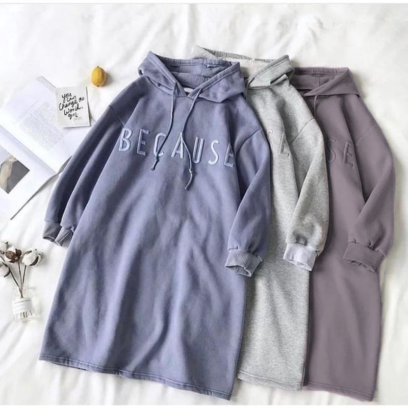 (Imn) Sweater Hoodie Loong Wanita Oversize | Because Bordier Hoodie Wanita Oversize | Jaket Hoodie Loong Korean Style