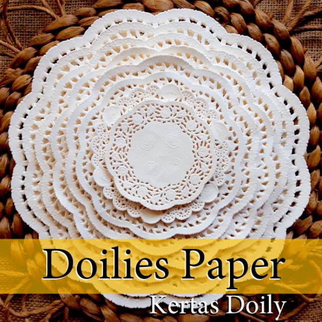 Doily Paper Kertas Doilies 3.5&quot; diameter ( 9cm ) Warna isi 250 lembar / Kertas Alas Renda /  Dragonpack