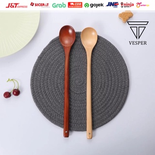 sendok kayu panjang / long handle wooden mixing spoon / sendok kayu