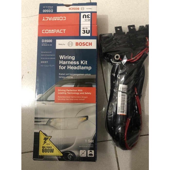Kabel Relay Set Lampu H4 Bosch 3 Relay Mobil