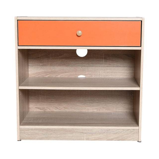 Meja Nakas Meja Sudut Side Table Shoe Rack Dengan Laci Sonoma Oak Orange Shopee Indonesia