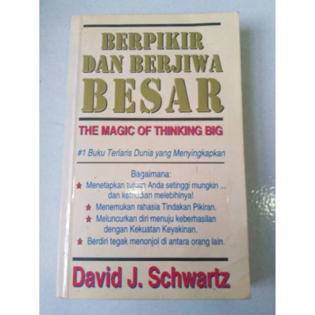 Buku self help preloved berpikir dan berjiwa besar the magic of thinking big