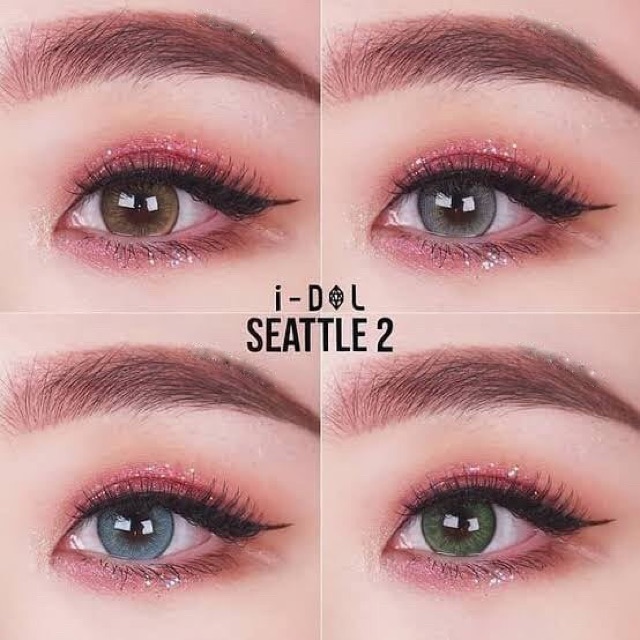 Softlens idol seattle cool gray honey brown marine blue tropical green ori korea