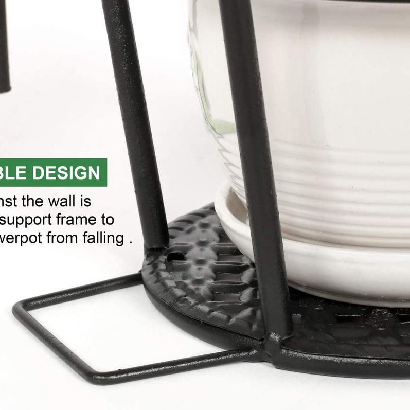 ✥ Goland Rak Bunga Balkon Rak Pot Tanaman Pot Gantung Rak Pot Balkon Ω