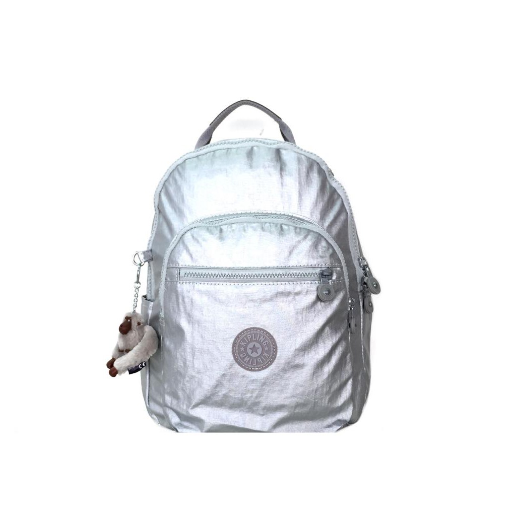 Tas Ransel Kipling Seoul GO S Small Metallic Abu Silver 