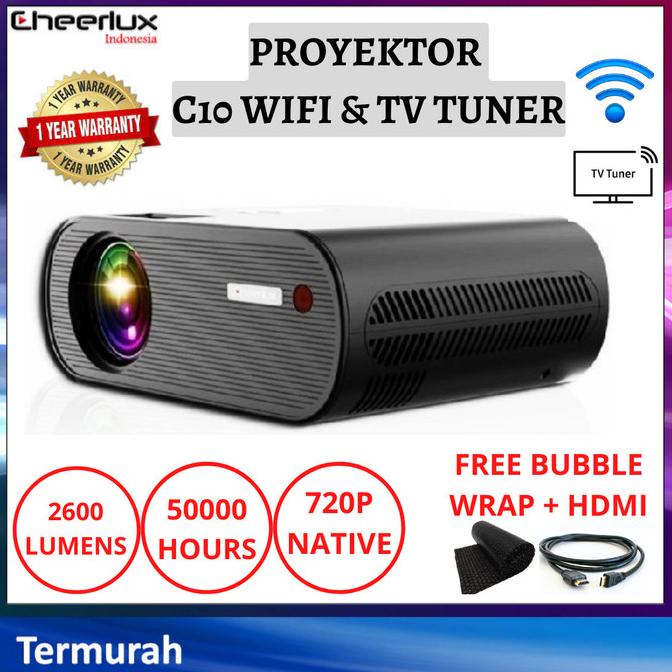 Projector Cheerlux C10 WiFi | Cheerlux C10 2600 Lumens | Cheerlux C10 stock ada