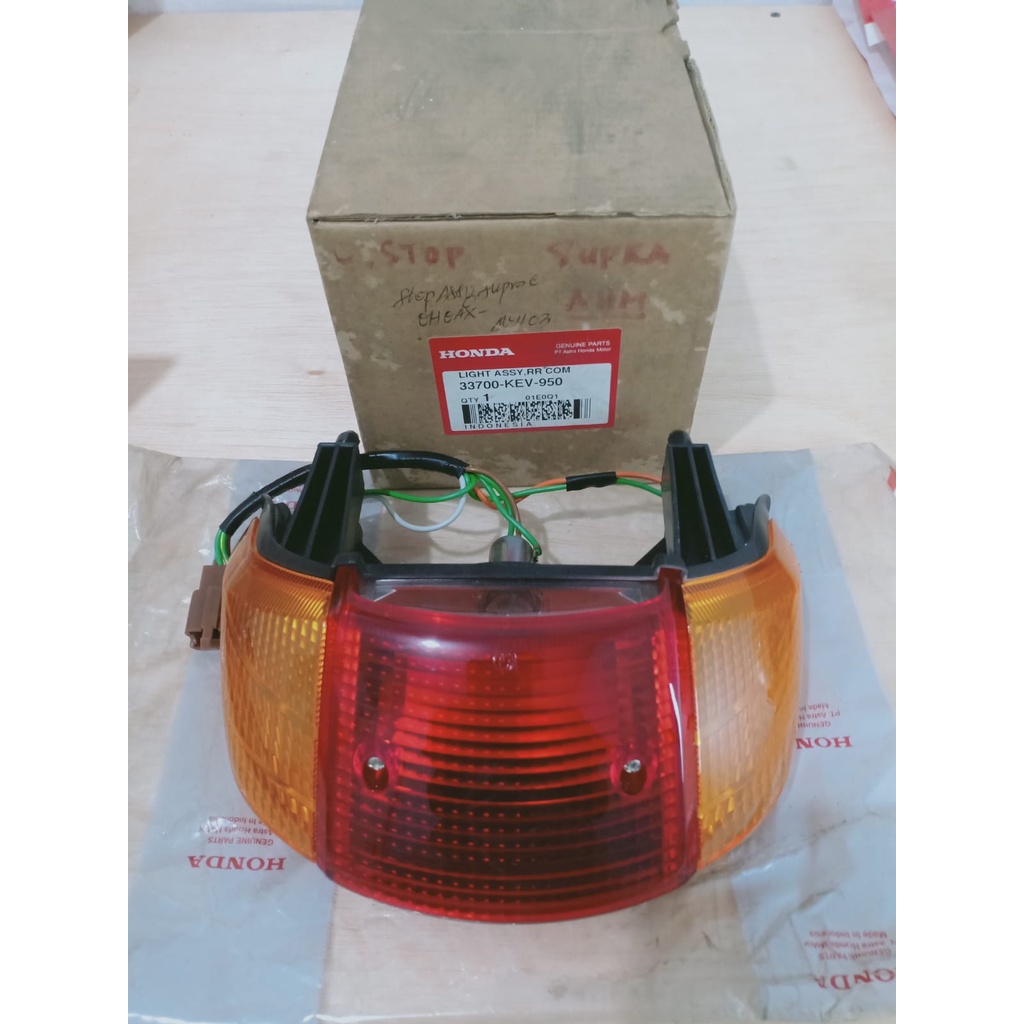 lampu belakang stop assy honda supra x supra xx supra v sein kuning AHM 33700-KEV-950