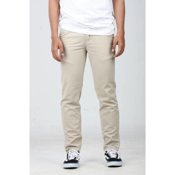 Celana chinos katun streat panjang pria