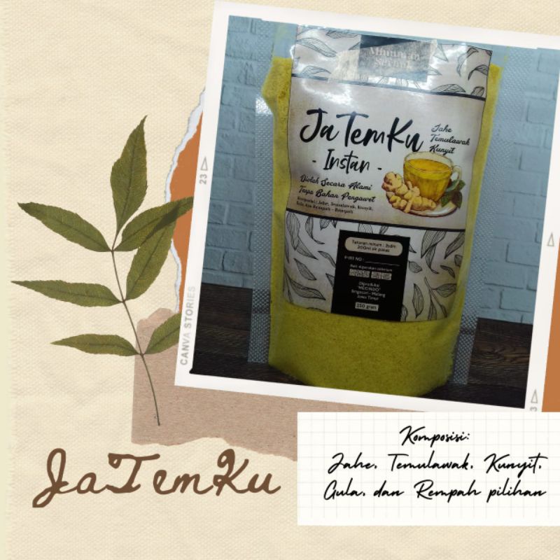 

Jamu serbuk / jamu bubuk jamu murah instan Jatemku ( jahe , temulawak , kunyit ) 250 gram