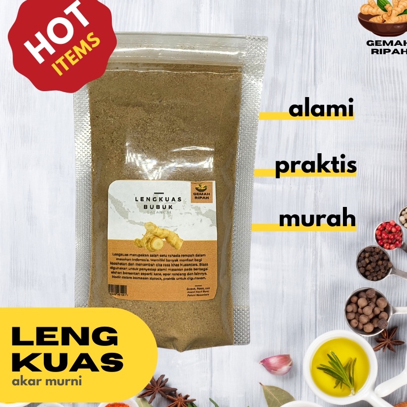 

Lengkuas Laos Bubuk Asli Murni Bahan Makanan Pokok Bumbu Dapur Organik Rempah Herbal