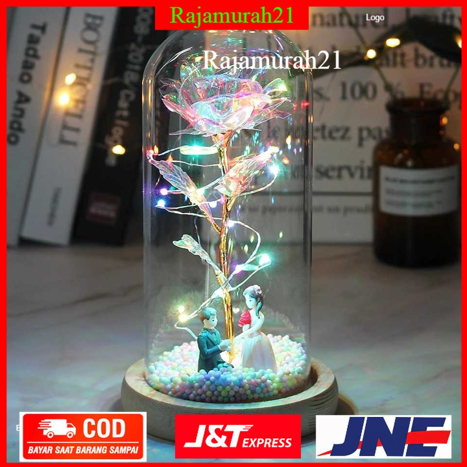 TaffLED Bunga Mawar Lampu LED Dekorasi Galaxy Rose Eternal Fairy String Lights