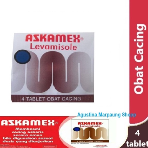 Askamex Tablet Strip isi 4 Tablet - Obat Cacing Anak dan Dewasa