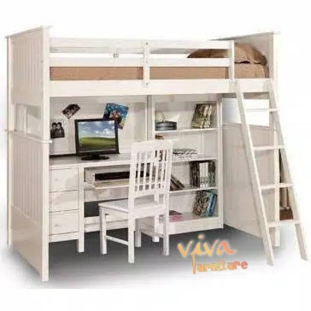 set tempat tidur anak duco putih.mebel jepara,furniture