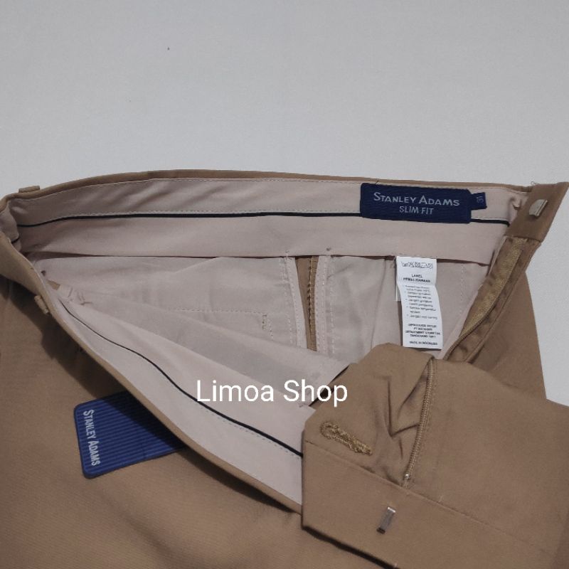 Celana Kerja Formal STANLEY ADAMS Slim Fit Warna Khaki ( Matahari) SA 03