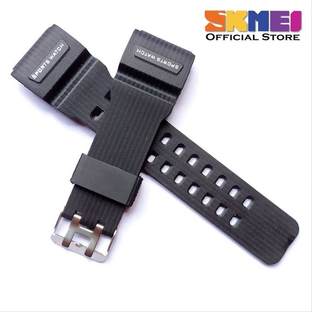 Strap Tali Jam Tangan Skmei 1358 SKMEI-1358 SKMEI DG 1358 List Putih Strap Rubber Termurahh