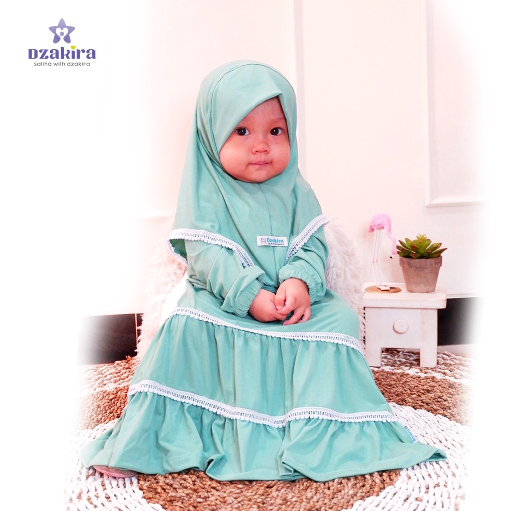 GAMIS BAYI 0-3thn RENDA POMPOM KIRANA WARDAH JERSEY TWIST PREMIUM ORIGINAL by DZAKIRA