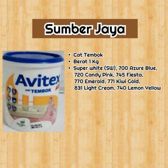  Avitex Cat  Tembok 1 Kg Shopee Indonesia