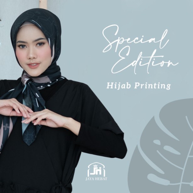 KERUDUNG SEGI EMPAT PRINTING MOTIF JILBAB SEGIEMPAT HIJAB SEGIEMPAT SCARF LEONA